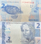 BRASIL CEDULA DE 2 REAIS LETRAS D F - EM ESTADO FLOR DE ESTAMPA DE CONSERVAÇÃO !!!