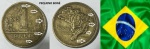 BRASIL MOEDA DE 1 CRUZEIROS DO ANO 1945 COM PEQUENO BONÉ  COM PATINA NATURAL!!!