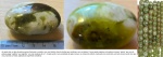 OPALA VERDE - FORMATO LAPIDADO OU RALADO OVAL   - ORIGEM  MARROCOS    - PEDRA COR VERDE COM NUANCES BRANCO , NEGRO , DOURADO -   É CONSIDERADO A PEDRA QUE ALIVIA INFECÇÕES   !!!