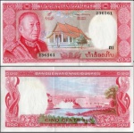 Lao Laos CEDULA DE  500 Kip DO ANO 1974 em estado flor de estampa de conservação