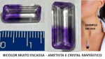 BICOLOR MUITO ESCASSA - AMETISTA E CRISTAL FANTÁSTICO - ORIGEM BAHIA MINAS DE SANT SÉ - PEÇA MAGNIFICA 1!!!!!!!