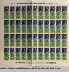 BRASIL - FOLHA COMPLETA COM 44 SELOS DO ANO 1985 RHM C 1439- EM ESTADO MINT DE CONSERVAÇÃO