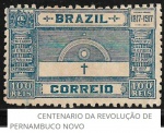 BRASIL PRIMEIROS SELOS COMEMORATIVOS MUITO ESCASSO CENTENARIO DA REVOLUÇÃO DE PERNAMBUCO NOVO SEM GOMA