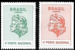 BRASIL PAR  DE SELOS 4º E 5º PORTE NACIONAL SELO  RHM  708- 709 DO ANO 1994 EM ESTADO MINT DE CONSERVAÇÃO