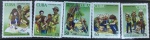 CUBA - SÉRIE DE SELOS COM O TEMA ESCOTISMO COM ESCOTEIROS EM AÇÃO SELOS DO ANO  2002