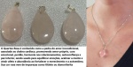 PINGENTES SUPER LOTE COM 3 PINGENTES DIFERENTES EM QUARTZO ROSA A PEDRA DO AMOR INCONDICIONAL !!!!