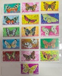 GUINEA EQUATORIAL SUPER SÉRIE COM 16 SELOS NO TEMA FAUNA BORBOLETAS ESTADO DE CONSERVAÇÃO CONFORME A FOTO EXIBIDA