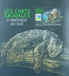 CENTRO AFRICANO - Bloco  COM O TEMA FAUNA FELINOS - EM ESTADO MINT DE CONSERVAÇÃO !!!