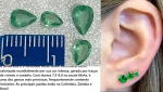 ESMERALDA - PAR FORMATO LAPIDAÇÃO GOTA COR TRANSLUCIDA VERDE - SUA BELEZA É MARAVILHOSA!