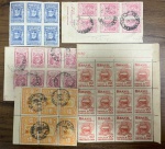 BRASIL  SUPER LOTE COM TIRAS DE SELOS ESCASSOS ESTADO DE CONSERVAÇÃO CONFORME A FOTO EXIBIDA   !!!