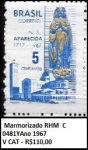 MARMORIZADO ESCASSO RHM C 0481Y Ano 1967  V CAT R$ 110 REAIS - SELO EM ESTADO MINT DE CONSERVAÇÃO
