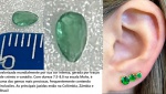 ESMERALDA - FORMATO LAPIDAÇÃO  GOTA COR TRANSLUCIDA VERDE - SUA BELEZA É MARAVILHOSA!