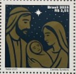 BRASIL SELO  DO ANO 2025 COM O TEMA NATAL  EM ESTADO MINT DE CONSERVAÇÃO
