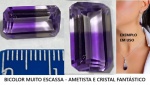 BICOLOR MUITO ESCASSA - AMETISTA E CRISTAL FANTÁSTICO - ORIGEM BAHIA MINAS DE SANT SÉ - PEÇA MAGNIFICA !!!