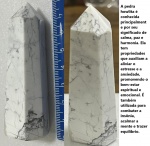 HOWLITA  - LAPIDAÇÃO FORMADO OBELISCO - É A PEDRA DA HARMONIA