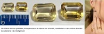 CITRINO - PAR EM LAPIDAÇÃO QUADRADA - COR AMARELO DOURADO É A PEDRA DA PROSPERIDADE!!