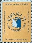 ESPANHA VINHETA DE 4 A 13 DE ABRIL MADRI DE 1975 EXPO MUNDIAL DE FILATELIA MINT