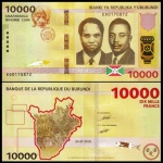 BURUNDI - CEDULA    DE 10000 FRANCS DO DO ANO 2018 - EM ESTADO FLOR DE ESTAMPA DE CONSERVAÇÃO