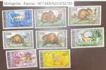 MONGOLIA -    SÉRIE COM 8 SELOS COM O TEMA FAUNA  CATALOGO Nº1349-52-1632-35- ESTIMATIVA R$ 32,50  EM ESTADO MINT DE CONSERVAÇÃO
