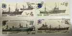 RUSSIA - SÉRIE  COM O TEMA TRANSPORTES NAVIOS CARGUEIROS   - SELOS EM ESTADO MINT DE CONSERVAÇÃO