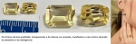 CITRINO - PAR EM LAPIDAÇÃO RETANGULAR  - COR AMARELO DOURADO É A PEDRA DA PROSPERIDADE!