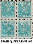 BRASIL QUADRA SELO NETINHA RHM 466-  EM ESTADO MINT DE CONSERVAÇÃO