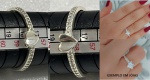 ANEL EM PRATA 950 COM ZIRCONIAS E PEÇA CENTRAL EM PRATA NO  FORMATO CORAÇÃO PEÇA MARAVILHOSA!
