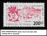 RARO MARMORIZADO RHM C 0517Y do Ano 1964 VALOR DE CATÁLOGO R$ 150  - SELO EM ESTADO MINT DE COSERVAÇÃO