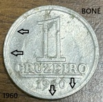 BRASIL MOEDA DO ANO 1960  DE 1 CRUZEIRO VARIANTE BONÉ ESTADO DE CONSERVAÇÃO CONFORME A FOTO EXIBIDA