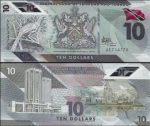 Trinidad & Tobago CEDULA DE  10 Dollars DO ANO 2020 EM POLIMERO  -  EM ESTADO FLOR DE ESTAMPA DE CONSERVAÇÃO