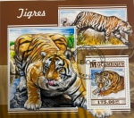 MOÇAMBIQUE - BLOCO GRANDE COM O TEMA FAUNA FELINA  EM ESTADO MINT DE CONSERVAÇÃO !