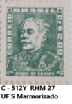 BRASIL SELO MARMORIZADO DUQUE DE CAIXIAS RHM 27  ESTADO DE CONSERVAÇÃO CONFORME A FOTO EXIBIDA