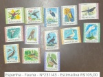 ESPANHA  SÉRIE DE SELOS COM O TEMA FAUNA  AVES - Nº 231-43   - Estimativa R$ 105,00 -  EM ESTADO MINT DE CONSERVAÇÃO
