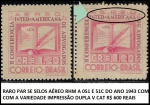 RARO PAR SE SELOS AÉREO RHM A 051 E 51C DO ANO 1943 COM COM A VARIEDADE IMPRESSÃO DUPLA V CAT R$ 600 REAIS