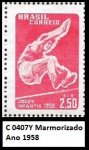 MARMORIZADO C 0407Y Marmorizado Ano 1958- SELO EM BÉLISSIMO ESTADO DE CONSERVAÇÃO !