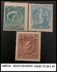 GRÉCIA  - SÉRIE DE SELOS ESCASSOS  - SELOS EM, BELISSIMO ESTADO DE CONSERVAÇÃO CONFORME A FOTO EXIBIDA
