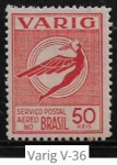 VARIG SELO DO BRASIL  RHM  36  RHM EM ESTADO MINT DE CONSERVAÇÃO