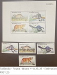 TAILANDIA  - BLOCO MAIS SÉRIE DE SELOS COM O TEMA FAUNA CATALOGO BLOCO  1425 - 28  - Estimativa R$ 32,30- ESTADO DE CONSERVAÇÃO CONFORME A FOTO EXIBIDA
