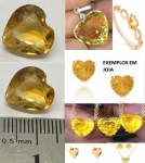 CITRINO COR MEL - LAPIDAÇÃO EM FORMATO CORAÇÃO - ORIGEM MINAS GERAIS  - COR EXTRA  LUXO