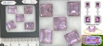 AMATISTAS  -  EXTRA LUXO SÃO 5 UNIDADES  NO TOTAL - ORIGEM RIO GRANDE DO SUL  - CORES VIOLETAS ESMAECIDAS  - LAPIDAÇÃO QUADRADAS MULTIFACETADAS- TODAS NO MESMO TAMANHO E FORMATO ! -