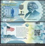 Usa Estados Unidos 50 Dollars 8st State South Carolina Polímero Fantasia  CEDULA EM ESTADO FLOR DE ESTAMPA DE CONSERVAÇÃO