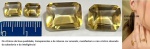 CITRINO - PAR EM LAPIDAÇÃO QUADRADA - COR AMARELO DOURADO É A PEDRA DA PROSPERIDADE!