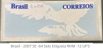 BRASIL SELO ETIQUETA RHM  SE -64 EM ESTADO MINT DE CNSERVAÇÃO  -12 UF'S OU R$ 60 REAIS
