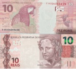 BRASIL CEDULA DE 10 REAIS LETRA F H EM ESTADO FLOR DE ESTAMPA DE CONSERVAÇÃO !
