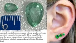 ESMERALDA - FORMATO LAPIDAÇÃO GOTA - COR TRANSLUCIDA VERDE - SUA BELEZA É MARAVILHOSA