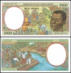 CONGO  - CEDULA  DE  1000 FRANCS    DO ANO 2000- EM ESTADO FLOR DE ESTAMPA  DE CONSERVAÇÃO