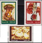 Brasil 1984 - Cogumelos em série completa  sem carimbo com goma