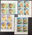 KAMPUCHEA SÉRIE EM QUADRAS COM O TEMA FAUNA ANIMAIS SILVESTRES SELOS  MINT EM ESTADO DE CONSERVAÇÃO CONFORME A FOTO EXIBIDA!