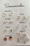 LINDA CARTELA SEMANINHA, UM BRINCO PARA CADA DIA DA SEMANA!