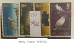 JERSEY SÉRIE DE SELOS COM O TEMA FAUNA AVES CATÁLOGO 59-62 - Estimativa R$ 35 - ESTADO DE CONSERVAÇÃO CONFORME A FOTO EXIBIDA